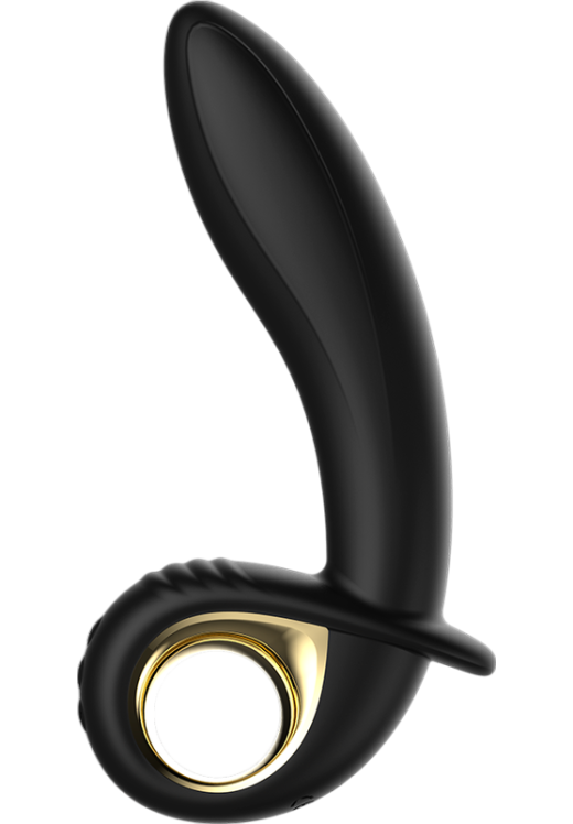 Δονητής σημείου g από σιλικόνη σε μαύρο χρώμα, μήκους 16,5 εκ. και μέγιστης διαμέτρου 3,5 εκ. - 5 εκ.