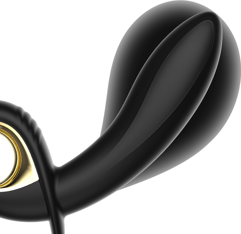 Δονητής σημείου g από σιλικόνη σε μαύρο χρώμα, μήκους 16,5 εκ. και μέγιστης διαμέτρου 3,5 εκ. - 5 εκ.