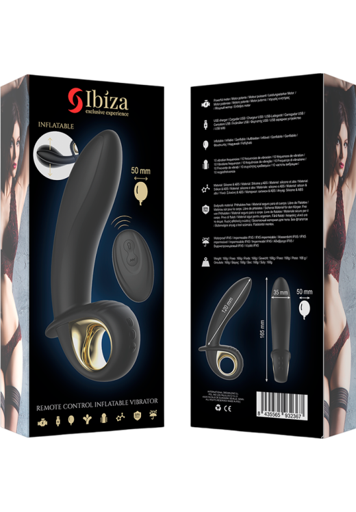 Δονητής σημείου g από σιλικόνη σε μαύρο χρώμα, μήκους 16,5 εκ. και μέγιστης διαμέτρου 3,5 εκ. - 5 εκ.