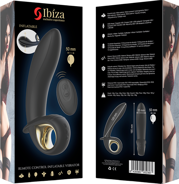 Δονητής σημείου g από σιλικόνη σε μαύρο χρώμα, μήκους 16,5 εκ. και μέγιστης διαμέτρου 3,5 εκ. - 5 εκ.