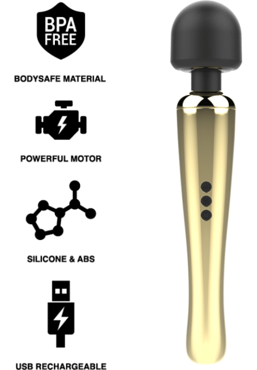Δονητής μασάζ από σιλικόνη σε χρυσαφί χρώμα