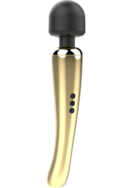 Δονητής μασάζ από σιλικόνη σε χρυσαφί χρώμα