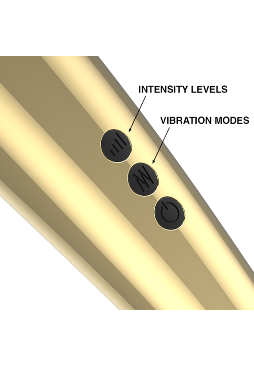 Δονητής μασάζ από σιλικόνη σε χρυσαφί χρώμα