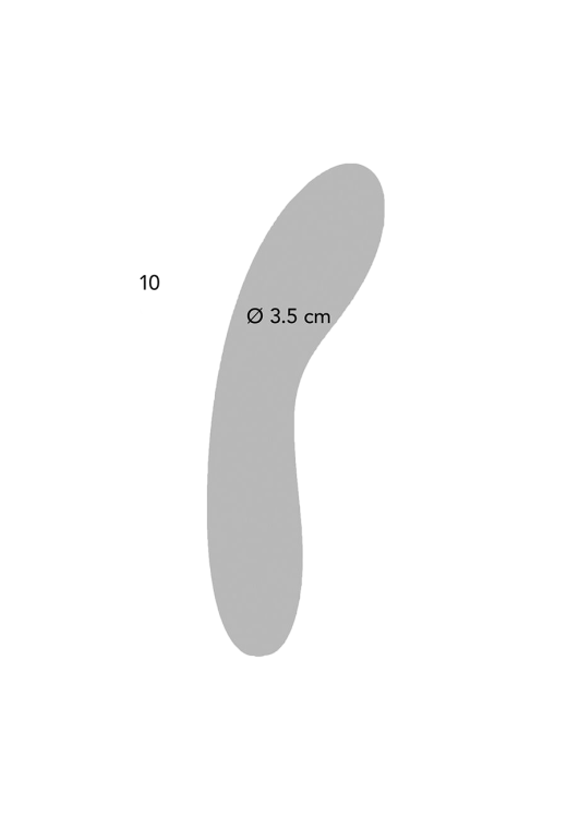 Δονητής σημείου g από σιλικόνη σε μοβ χρώμα, μήκους 17 εκ. και μέγιστης διαμέτρου 3,5 εκ.