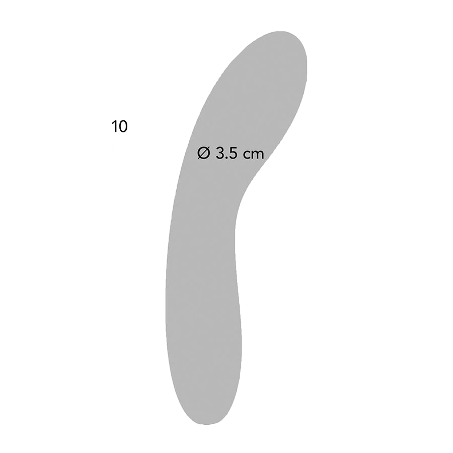 Δονητής σημείου g από σιλικόνη σε μαύρο χρώμα, μήκους 17 εκ. και μέγιστης διαμέτρου 3,5 εκ.