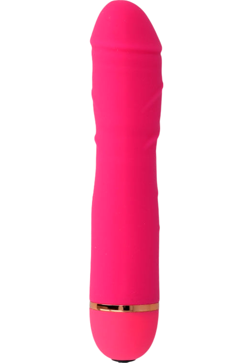 Ρεαλιστικός δονητής από σιλικόνη σε ροζ χρώμα, μήκους 18 εκ. και μέγιστης διαμέτρου 3,5 εκ.