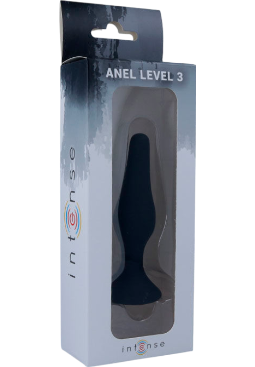 Πρωκτική σφήνα από σιλικόνη σε μαύρο χρώμα, μήκους 12,5 εκ. και μέγιστης διαμέτρου 2,8 εκ.