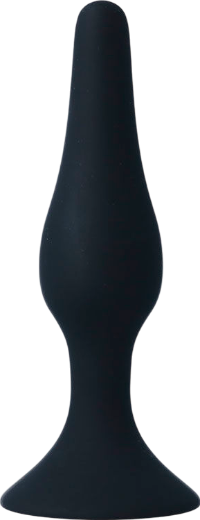 Πρωκτική σφήνα από σιλικόνη σε μαύρο χρώμα, μήκους 15,5 εκ. και μέγιστης διαμέτρου 3,5 εκ.