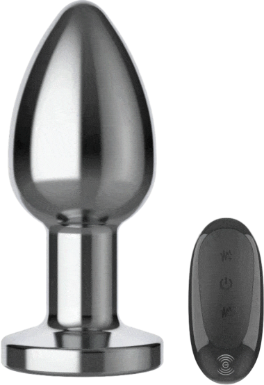 Δονούμενη σφήνα από αλουμίνιο σε ασημί χρώμα, μήκους 10,1 εκ. και μέγιστης διαμέτρου 4 εκ. με τηλεχειριζόμενο χειρισμό