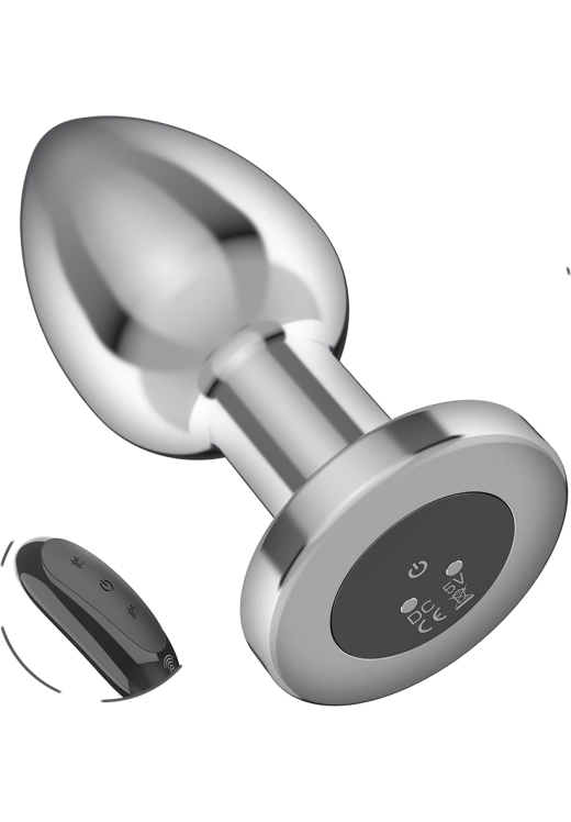 Δονούμενη σφήνα από αλουμίνιο σε ασημί χρώμα, μήκους 10,1 εκ. και μέγιστης διαμέτρου 4 εκ. με τηλεχειριζόμενο χειρισμό