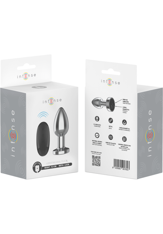 Δονούμενη σφήνα από αλουμίνιο σε ασημί χρώμα, μήκους 10,1 εκ. και μέγιστης διαμέτρου 4 εκ. με τηλεχειριζόμενο χειρισμό