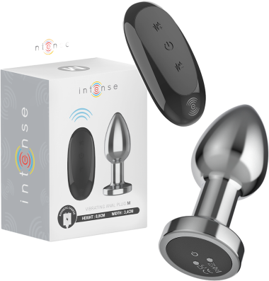 Μεταλλική Remote Δονούμενη Σφήνα  Anal Plug 10 Vibrations Metal With Control 8,8 εκ.