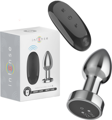 Μεταλλική Remote Δονούμενη Σφήνα  Anal Plug 10 Vibrations Metal With Control 7,4 εκ.