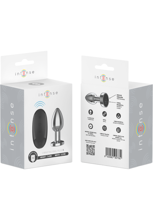 Δονούμενη σφήνα από αλουμίνιο σε ασημί χρώμα, μήκους 7,4 εκ. και μέγιστης διαμέτρου 2,75 εκ. με τηλεχειριζόμενο χειρισμό