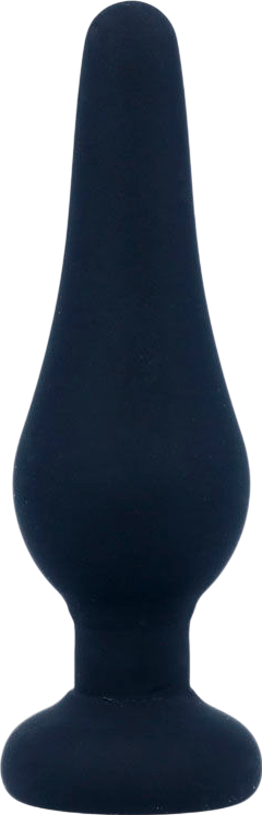 Πρωκτική σφήνα από σιλικόνη σε μαύρο χρώμα, μήκους 10 εκ. και μέγιστης διαμέτρου 2,8 εκ.