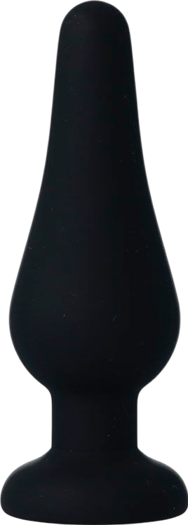 Πρωκτική σφήνα από σιλικόνη σε μαύρο χρώμα, μήκους 11,5 εκ. και μέγιστης διαμέτρου 3,8 εκ.