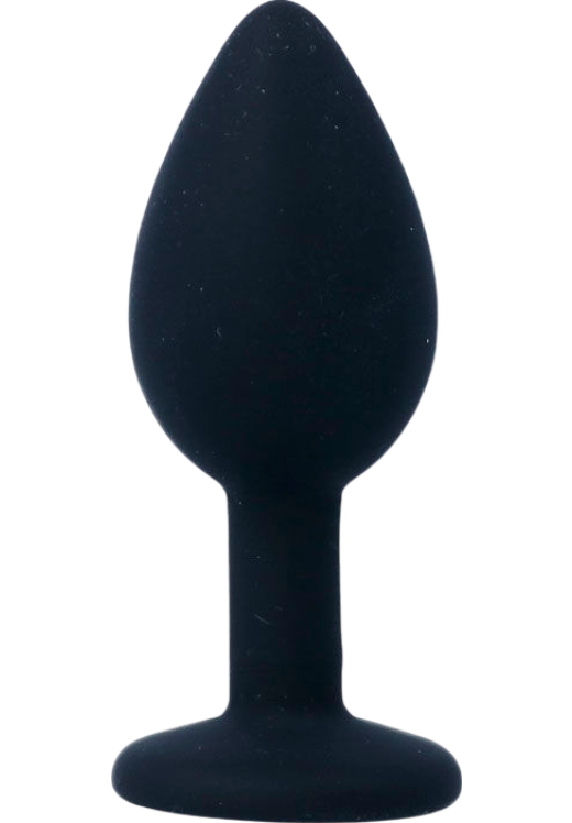 Σφήνα με κόσμημα από σιλικόνη σε μαύρο χρώμα, μήκους 7,2 εκ. και μέγιστης διαμέτρου 2,8 εκ.