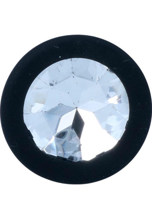 Σφήνα με κόσμημα από σιλικόνη σε μαύρο χρώμα, μήκους 7,2 εκ. και μέγιστης διαμέτρου 2,8 εκ.