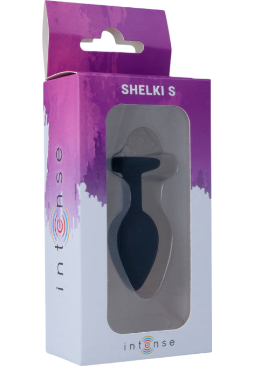 Σφήνα με κόσμημα από σιλικόνη σε μαύρο χρώμα, μήκους 7,2 εκ. και μέγιστης διαμέτρου 2,8 εκ.