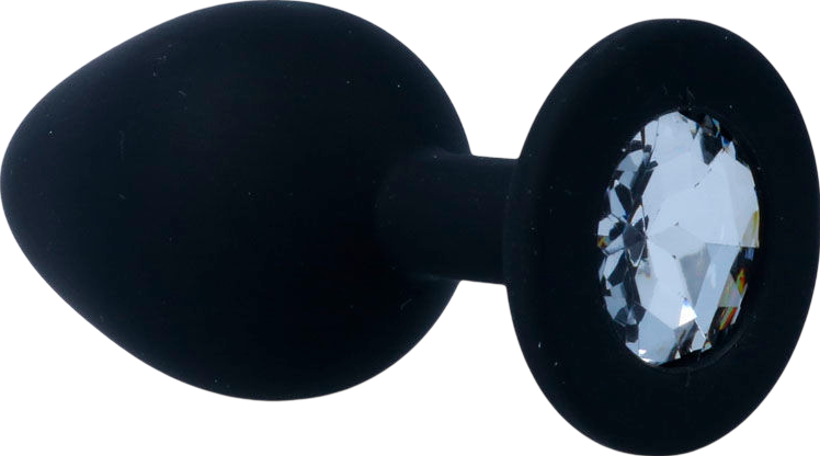 Σφήνα με κόσμημα από σιλικόνη σε ροζ χρώμα, μήκους 8 εκ. και μέγιστης διαμέτρου 3,5 εκ.