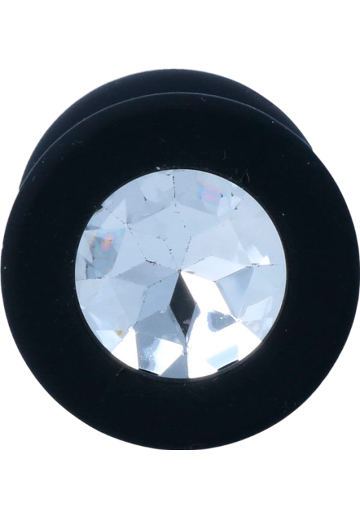 Σφήνα με κόσμημα από σιλικόνη σε ροζ χρώμα, μήκους 8 εκ. και μέγιστης διαμέτρου 3,5 εκ.