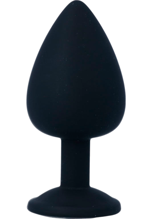 Σφήνα με κόσμημα από σιλικόνη σε μαύρο χρώμα, μήκους 9,2 εκ. και μέγιστης διαμέτρου 4,4 εκ.