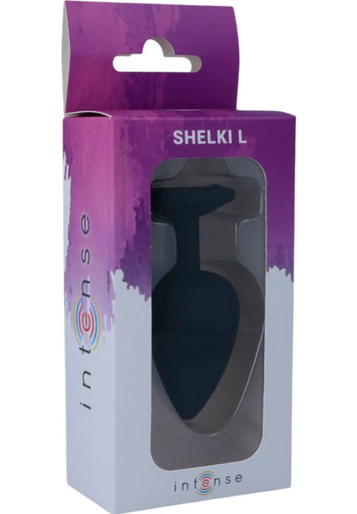 Σφήνα με κόσμημα από σιλικόνη σε μαύρο χρώμα, μήκους 9,2 εκ. και μέγιστης διαμέτρου 4,4 εκ.