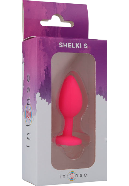 Σφήνα με κόσμημα από σιλικόνη σε ροζ χρώμα, μήκους 7,2 εκ. και μέγιστης διαμέτρου 2,8 εκ.