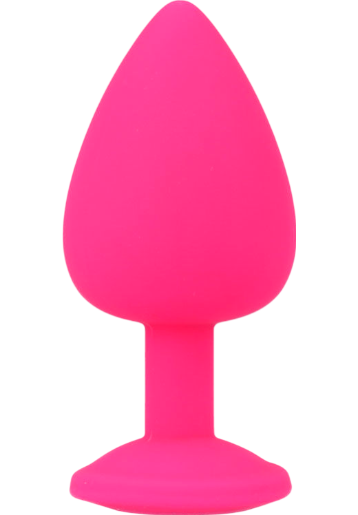 Σφήνα με κόσμημα από σιλικόνη σε μοβ χρώμα, μήκους 9,2 εκ. και μέγιστης διαμέτρου 4,4 εκ.