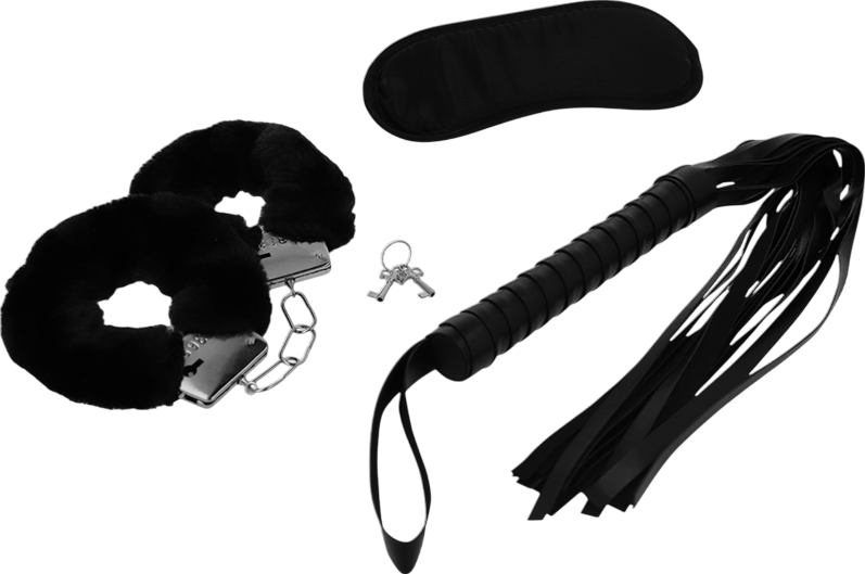 Bondage σετ σε μαύρο χρώμα