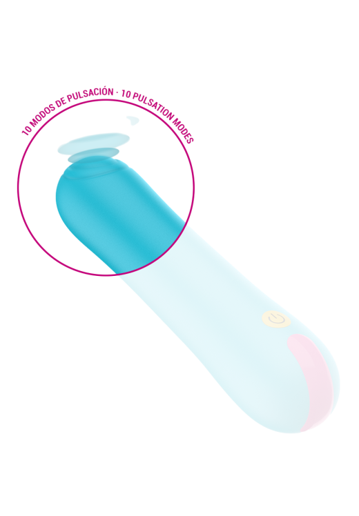 Κλασσικός δονητής από σιλικόνη σε μπλέ χρώμα, μήκους 14,5 εκ. και μέγιστης διαμέτρου 3,7 εκ.