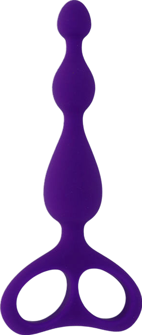 Πρωκτικές μπίλιες από pvc σε μοβ χρώμα, μήκους 17,5 εκ. και μέγιστης διαμέτρου 3,3 εκ.