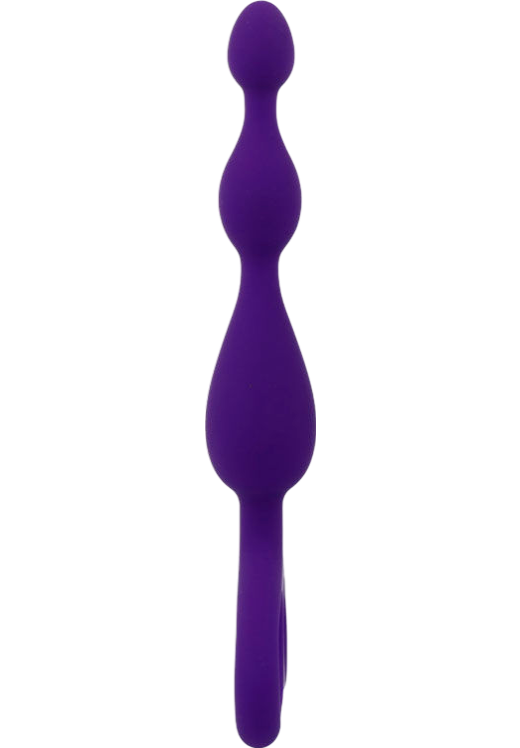 Πρωκτικές μπίλιες από pvc σε μοβ χρώμα, μήκους 17,5 εκ. και μέγιστης διαμέτρου 3,3 εκ.