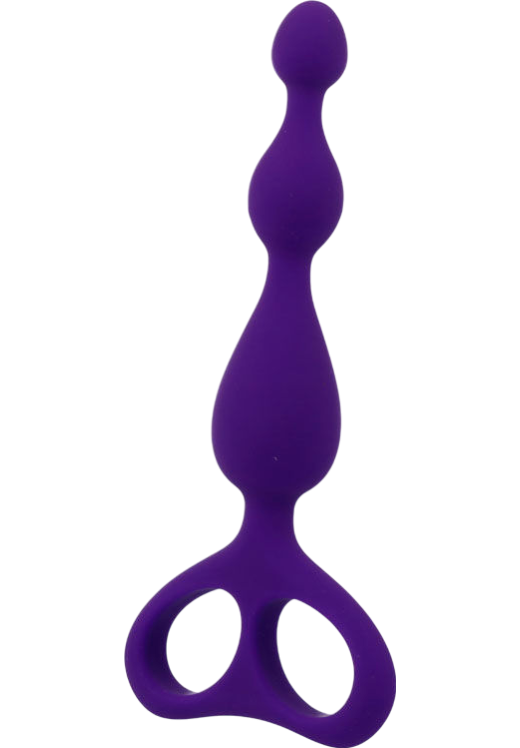 Πρωκτικές μπίλιες από pvc σε μοβ χρώμα, μήκους 17,5 εκ. και μέγιστης διαμέτρου 3,3 εκ.