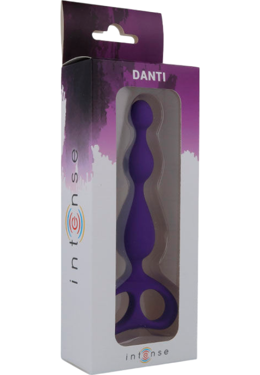 Πρωκτικές μπίλιες από pvc σε μοβ χρώμα, μήκους 17,5 εκ. και μέγιστης διαμέτρου 3,3 εκ.