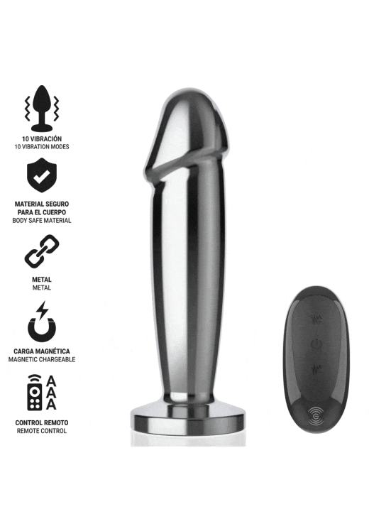 Δονούμενη σφήνα από αλουμίνιο σε ασημί χρώμα, μήκους 11,8 εκ. και μέγιστης διαμέτρου 3,5 εκ. με τηλεχειριζόμενο χειρισμό