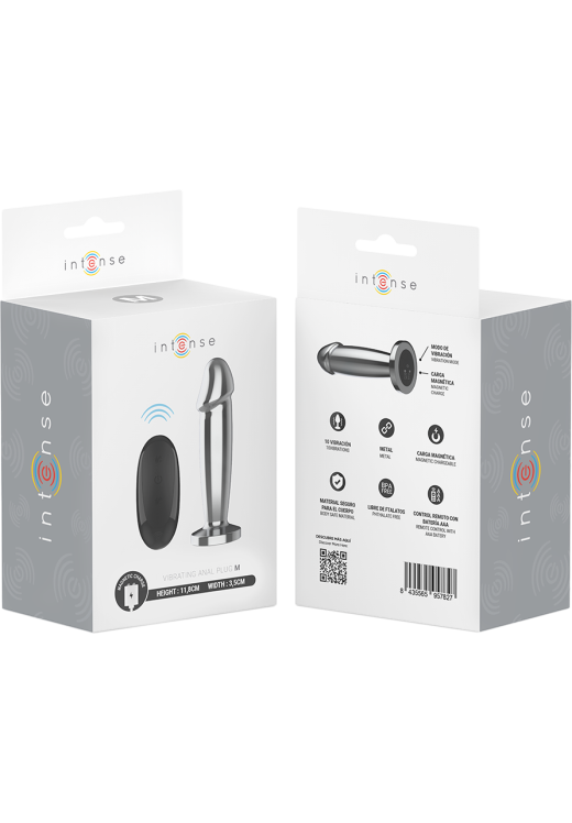 Δονούμενη σφήνα από αλουμίνιο σε ασημί χρώμα, μήκους 11,8 εκ. και μέγιστης διαμέτρου 3,5 εκ. με τηλεχειριζόμενο χειρισμό