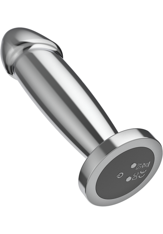 Δονούμενη σφήνα από αλουμίνιο σε ασημί χρώμα, μήκους 10 εκ. και μέγιστης διαμέτρου 3,5 εκ με τηλεχειριζόμενο χειρισμό