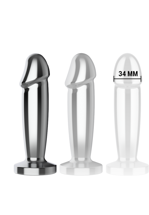 Δονούμενη σφήνα από αλουμίνιο σε ασημί χρώμα, μήκους 10 εκ. και μέγιστης διαμέτρου 3,5 εκ με τηλεχειριζόμενο χειρισμό