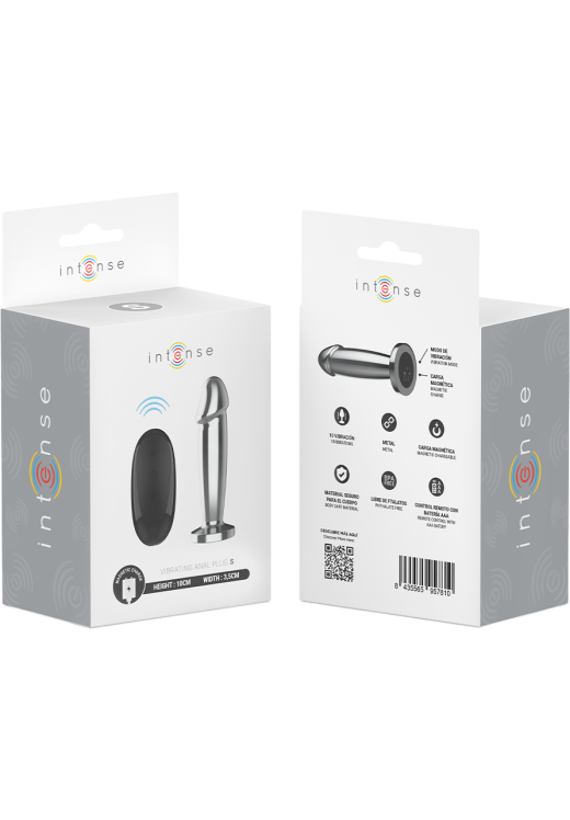 Δονούμενη σφήνα από αλουμίνιο σε ασημί χρώμα, μήκους 10 εκ. και μέγιστης διαμέτρου 3,5 εκ με τηλεχειριζόμενο χειρισμό