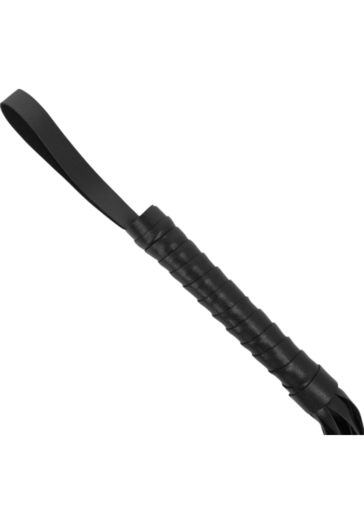 Μαστίγιο από δερματίνη σε μαύρο χρώμα