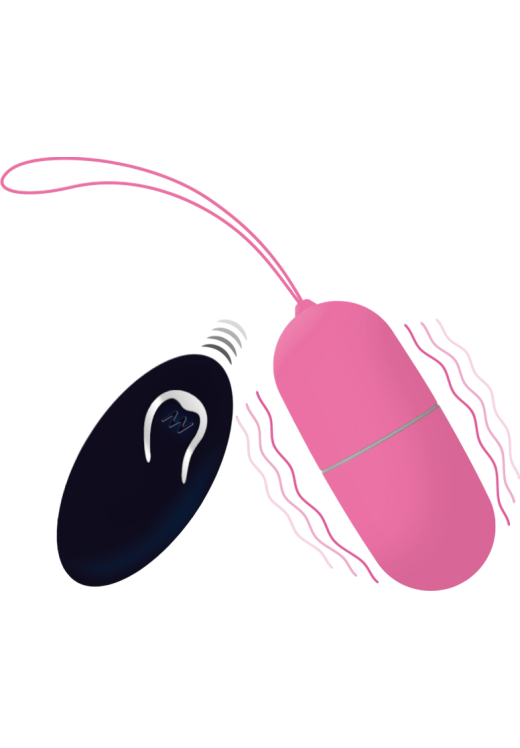 Δονούμενο αυγό από σιλικόνη σε ροζ χρώμα, μήκους 7,9 εκ. και μέγιστης διαμέτρου 3,2 εκ. με τηλεχειριζόμενο χειρισμό