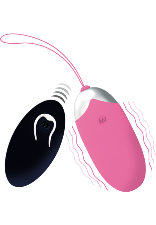 Δονούμενο αυγό από σιλικόνη σε ροζ χρώμα, μήκους 7 εκ. και μέγιστης διαμέτρου 2,8 εκ. με τηλεχειριζόμενο χειρισμό