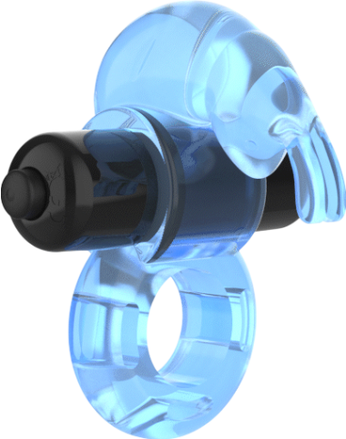 Δονούμενο δαχτυλίδι από abs σε μπλέ χρώμα με ενσύρματο κοντρόλ