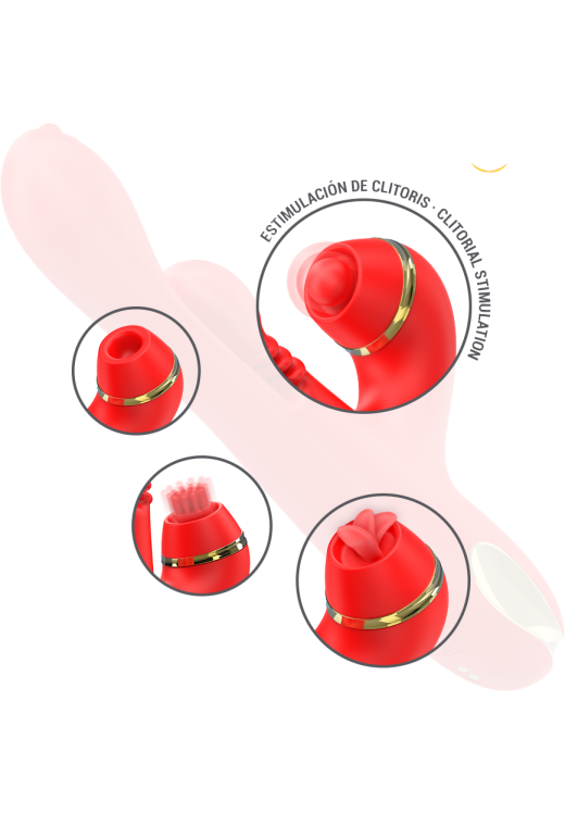 Δονητής σημείου g από σιλικόνη σε κόκκινο χρώμα, μήκους 24 εκ. και μέγιστης διαμέτρου 3,3 εκ.