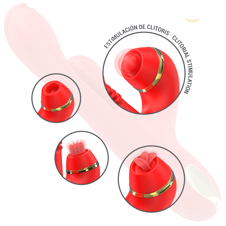 Δονητής σημείου g από σιλικόνη σε κόκκινο χρώμα, μήκους 24 εκ. και μέγιστης διαμέτρου 3,3 εκ.