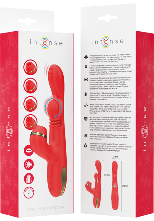 Δονητής σημείου g από σιλικόνη σε κόκκινο χρώμα, μήκους 24 εκ. και μέγιστης διαμέτρου 3,3 εκ.