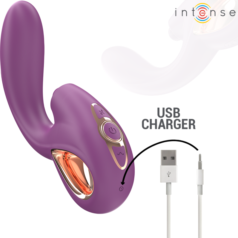 Δονητής σημείου g από σιλικόνη σε μοβ χρώμα, μήκους 21 εκ.