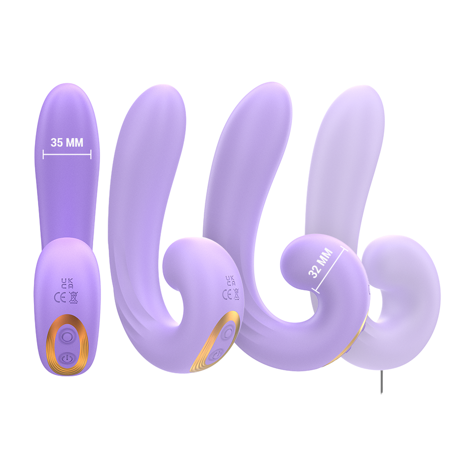 Δονητής σημείου g από σιλικόνη σε μοβ χρώμα, μήκους 15 εκ. και μέγιστης διαμέτρου 3,5 εκ.