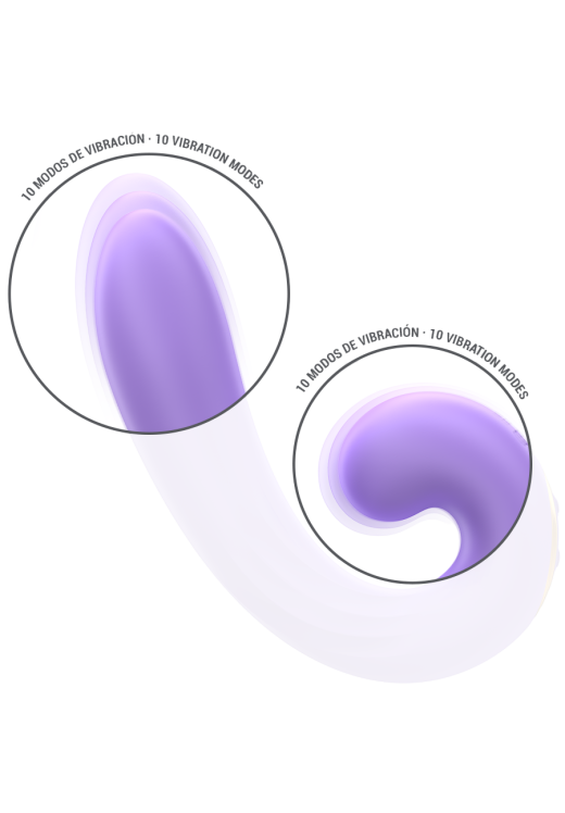 Δονητής σημείου g από σιλικόνη σε μοβ χρώμα, μήκους 15 εκ. και μέγιστης διαμέτρου 3,5 εκ.